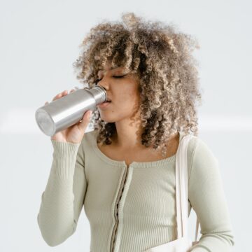 Woman drinking water